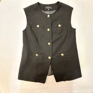 Talbots Black Textured Garment